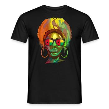 Guinea Bissau - Men's T-Shirt - black - Front - AI Model Male 178 light (178cm)