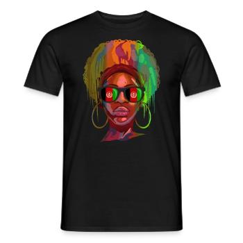 Afghanistan - T-shirt homme - noir - Devant - AI Model Male 178 light (178cm)