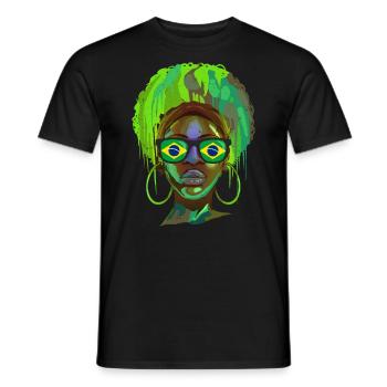 Brazil - Men's T-Shirt - black - Front - AI Model Male 178 light (178cm)