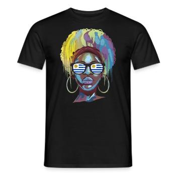 Uruguay - Männer T-Shirt - Schwarz - Vorne - AI Model Male 178 light (178cm)