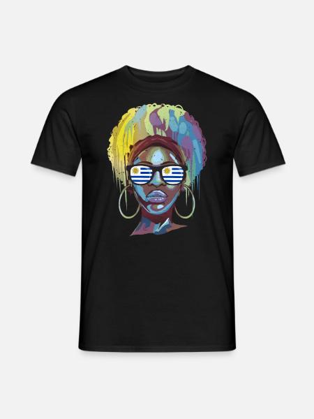 Uruguay - Männer T-Shirt - Schwarz