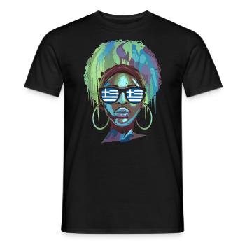 Griechenland - Männer T-Shirt - Schwarz - Vorne - AI Model Male 178 light (178cm)