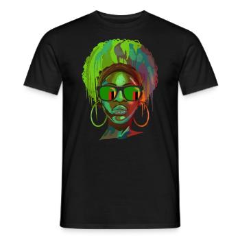 Sambia - Männer T-Shirt - Schwarz - Vorne - AI Model Male 178 light (178cm)