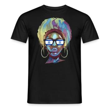Israel - Men's T-Shirt - black - Front - AI Model Male 178 light (178cm)