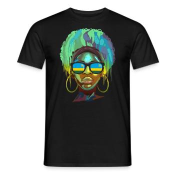 Ruanda - Männer T-Shirt - Schwarz - Vorne - AI Model Male 178 light (178cm)
