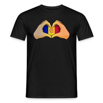 Andorra - Männer T-Shirt - Schwarz - Vorne - AI Model Male 178 light (178cm)