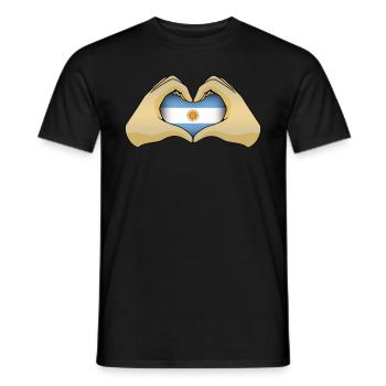 Argentinien - Männer T-Shirt - Schwarz - Vorne - AI Model Male 178 light (178cm)
