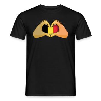 Belgien - Männer T-Shirt - Schwarz - Vorne - AI Model Male 178 light (178cm)