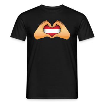 Autriche - T-shirt homme - noir - Devant - AI Model Male 178 light (178cm)
