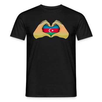 Azerbaijan - Men's T-Shirt - black - Front - AI Model Male 178 light (178cm)