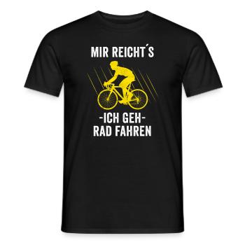 Mir Reicht's Rad fahren Mountainbike Fahrrad MTB - Männer T-Shirt - Schwarz - Vorne - AI Model Male 178 light (178cm)