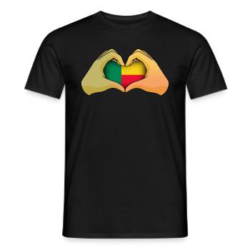 Benin - Männer T-Shirt - Schwarz - Vorne - AI Model Male 178 light (178cm)