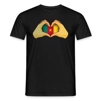 Kamerun - Männer T-Shirt - Schwarz - Vorne - AI Model Male 178 light (178cm)