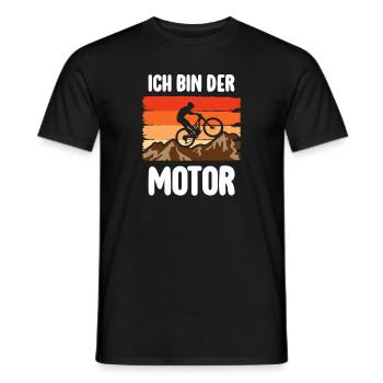 Ich Bin Der Motor Fahrrad Radfahrer Mountainbike - Männer T-Shirt - Schwarz - Vorne - AI Model Male 178 light (178cm)
