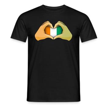 Ivory Coast - Men's T-Shirt - black - Front - AI Model Male 178 light (178cm)