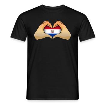 Paraguay - Männer T-Shirt - Schwarz - Vorne - AI Model Male 178 light (178cm)