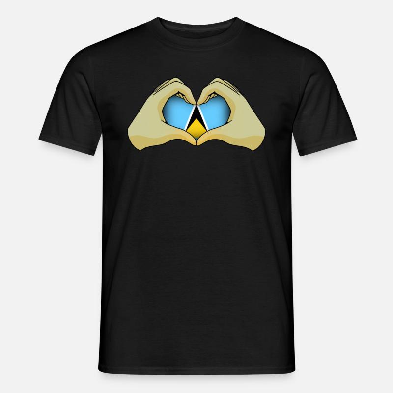 St. Lucia - Männer T-Shirt - Schwarz