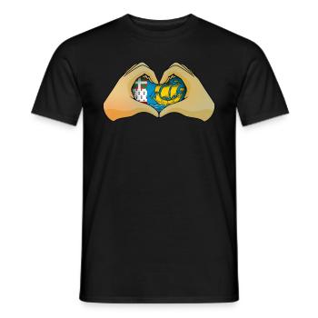 St. Pierre und Miquelon - Männer T-Shirt - Schwarz - Vorne - AI Model Male 178 light (178cm)