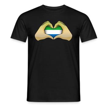 Sierra Leone - Männer T-Shirt - Schwarz - Vorne - AI Model Male 178 light (178cm)