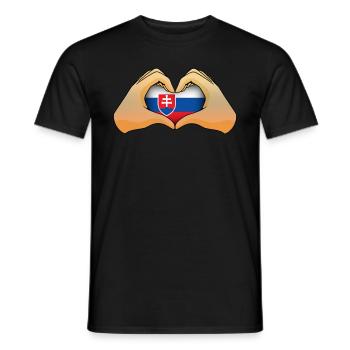Slowakei - Männer T-Shirt - Schwarz - Vorne - AI Model Male 178 light (178cm)