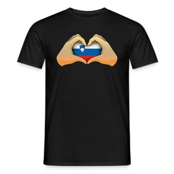 Slowenien - Männer T-Shirt - Schwarz - Vorne - AI Model Male 178 light (178cm)