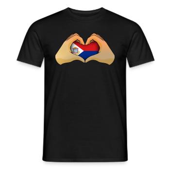 Sint Maarten - Männer T-Shirt - Schwarz - Vorne - AI Model Male 178 light (178cm)