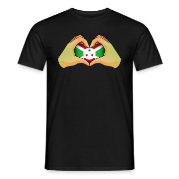 Burundi - Männer T-Shirt - Schwarz - Vorne - AI Model Male 178 light (178cm)