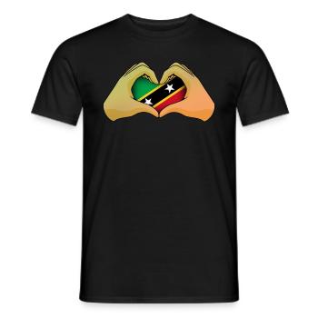 Saint Kitts et Nevis - T-shirt homme - noir - Devant - AI Model Male 178 light (178cm)