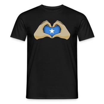 Somalia - Männer T-Shirt - Schwarz - Vorne - AI Model Male 178 light (178cm)