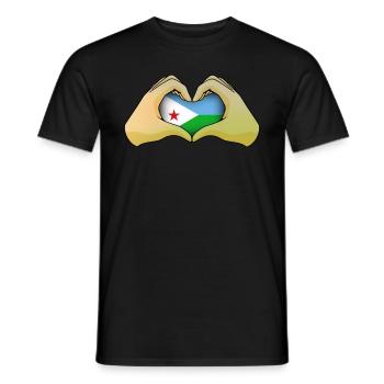 Dschibuti - Männer T-Shirt - Schwarz - Vorne - AI Model Male 178 light (178cm)