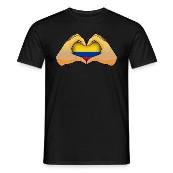 Kolumbien - Männer T-Shirt - Schwarz - Vorne - AI Model Male 178 light (178cm)