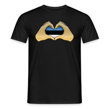 Estonia - Men's T-Shirt - black - Front - AI Model Male 178 light (178cm)