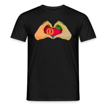 Eritrea - Männer T-Shirt - Schwarz - Vorne - AI Model Male 178 light (178cm)