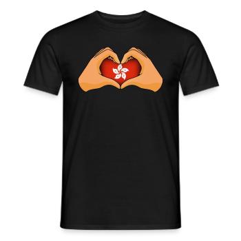 Hong Kong - T-shirt homme - noir - Devant - AI Model Male 178 light (178cm)