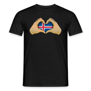 Islande - T-shirt homme - noir - Devant - AI Model Male 178 light (178cm)