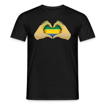 Gabon - Men's T-Shirt - black - Front - AI Model Male 178 light (178cm)