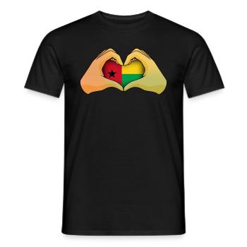 Guinea Bissau - Men's T-Shirt - black - Front - AI Model Male 178 light (178cm)