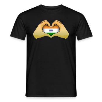 Indien - Männer T-Shirt - Schwarz - Vorne - AI Model Male 178 light (178cm)