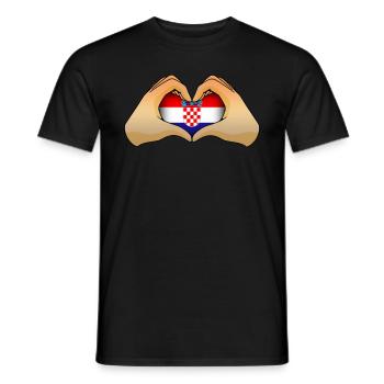 Croatie - T-shirt homme - noir - Devant - AI Model Male 178 light (178cm)
