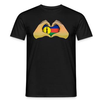 New Caledonia - Men's T-Shirt - black - Front - AI Model Male 178 light (178cm)