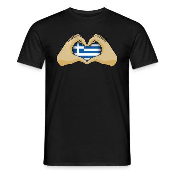 Griechenland - Männer T-Shirt - Schwarz - Vorne - AI Model Male 178 light (178cm)