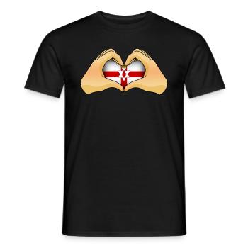 Irlande du Nord - T-shirt homme - noir - Devant - AI Model Male 178 light (178cm)