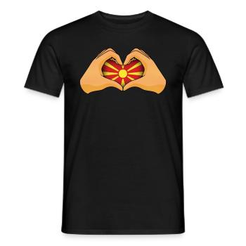 Macédoine du Nord - T-shirt homme - noir - Devant - AI Model Male 178 light (178cm)
