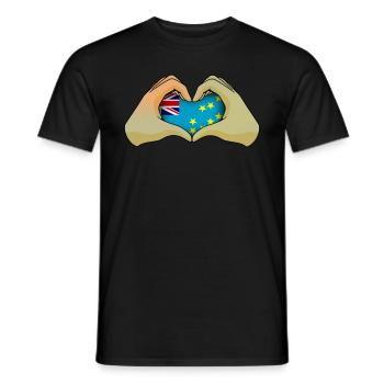 Tuvalu - T-shirt homme - noir - Devant - AI Model Male 178 light (178cm)