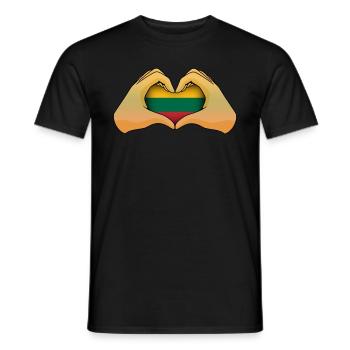 Litauen - Männer T-Shirt - Schwarz - Vorne - AI Model Male 178 light (178cm)