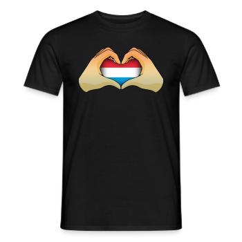 Luxembourg - T-shirt homme - noir - Devant - AI Model Male 178 light (178cm)