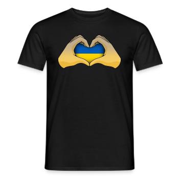 Ukraine - Männer T-Shirt - Schwarz - Vorne - AI Model Male 178 light (178cm)