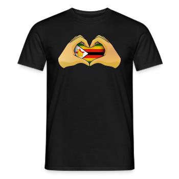 Zimbabwe - T-shirt homme - noir - Devant - AI Model Male 178 light (178cm)