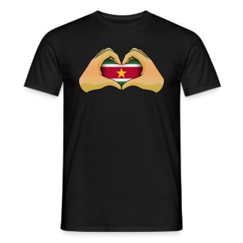 Suriname - T-shirt homme - noir - Devant - AI Model Male 178 light (178cm)