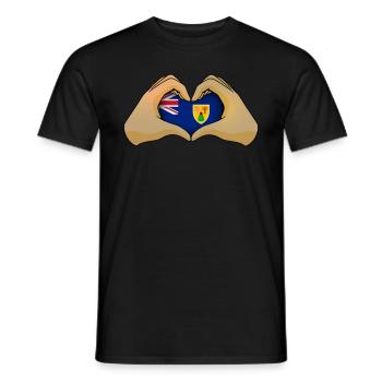 Turks et Caicos (Îles) - T-shirt homme - noir - Devant - AI Model Male 178 light (178cm)